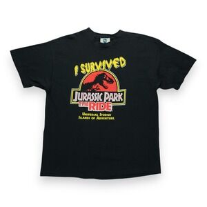 I Survived Jurassic Park: The Ride Men's T-Shirt XL 1998 Movie Universal Studios